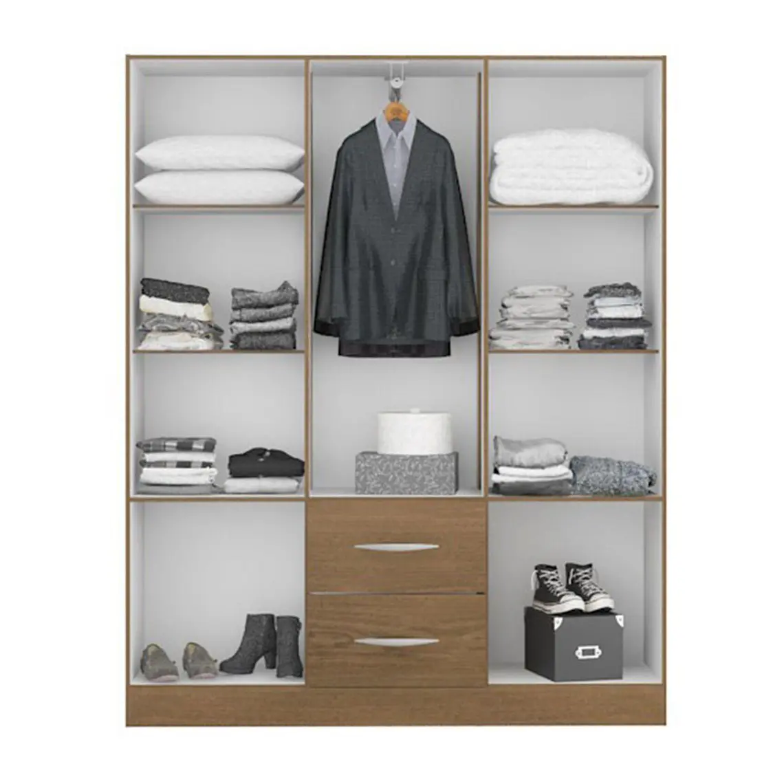 CLOSET 6 PUERTAS 2 CAJONES (138 x 37 x 172 CM) 2