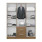 CLOSET 6 PUERTAS 2 CAJONES (138 x 37 x 172 CM) - Miniatura 2