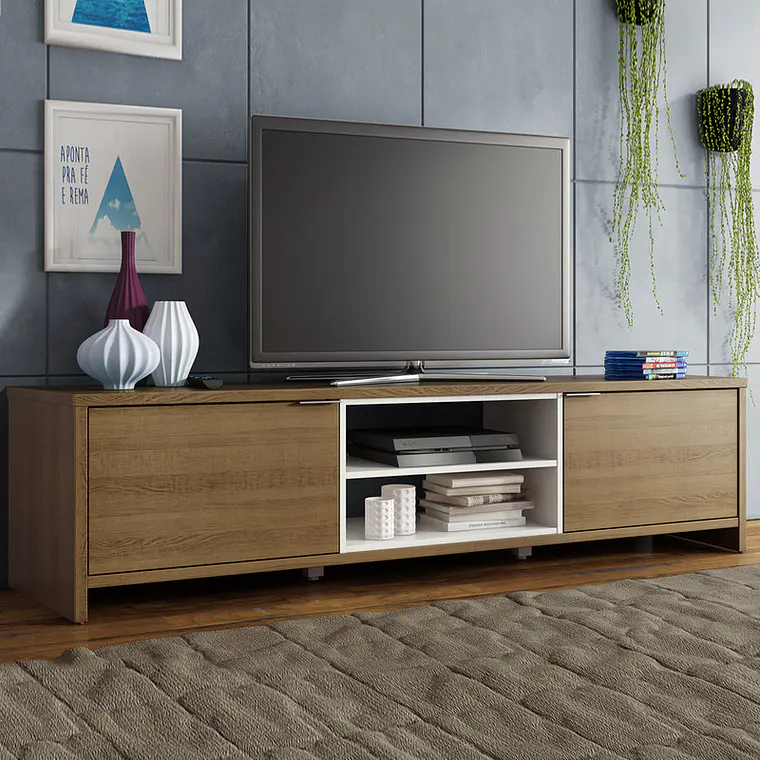 RACK PARA TV METZ MADERA/BLANCO (180 X 39 X 48 CM) 5