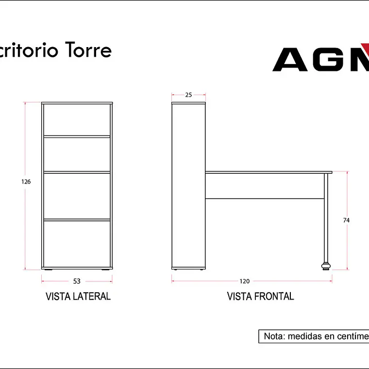 ESCRITORIO TORRE JEREZ (120 X 53 X 26 CM) 5