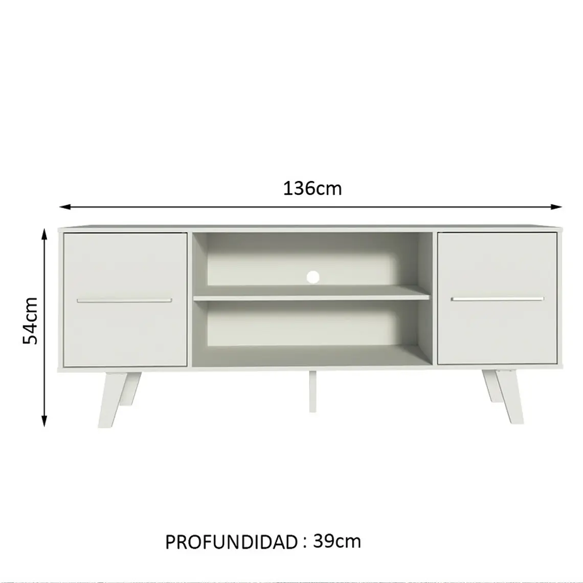 RACK PARA TV COPENHAGEN BLANCO (136 X 39 X 54 CM) 4