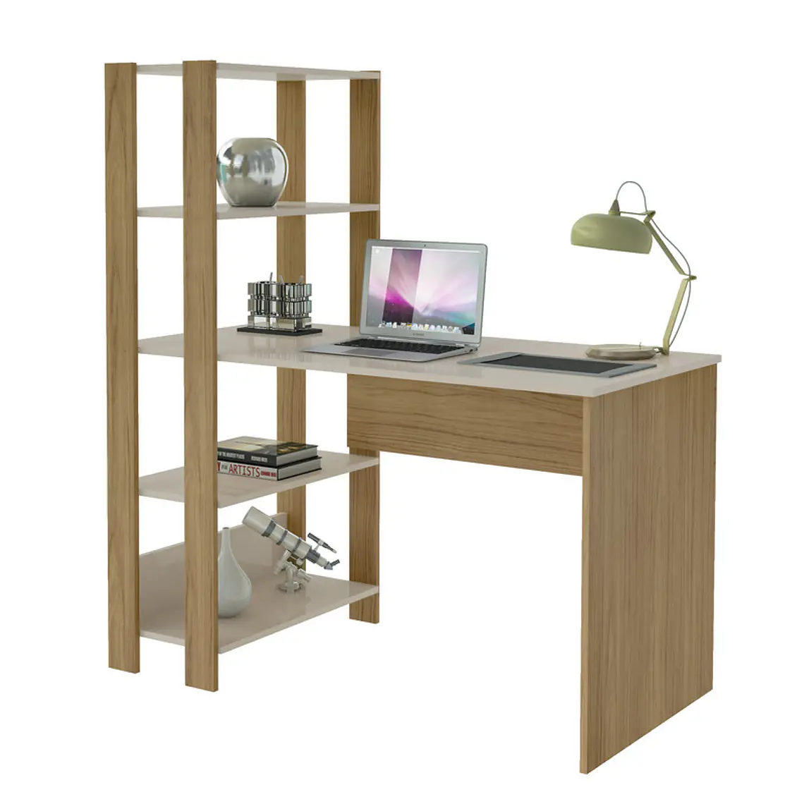 ESCRITORIO MATCH ROBLE/OFF WHITE (120 X 63 X 134,5 CM) 3