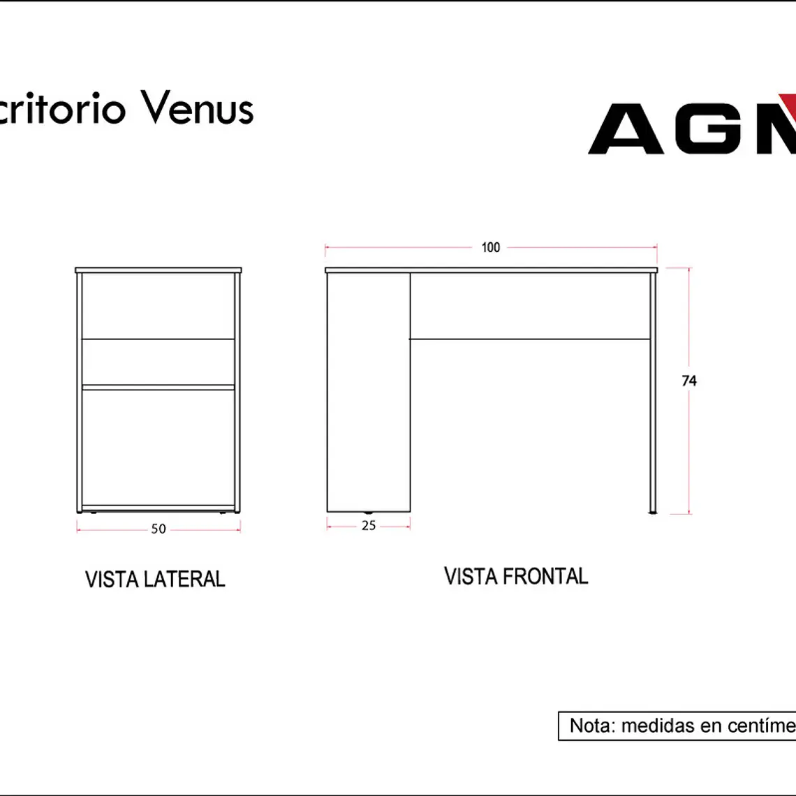 ESCRITORIO VENUS JEREZ (100 X 50 X 74 CM) 4