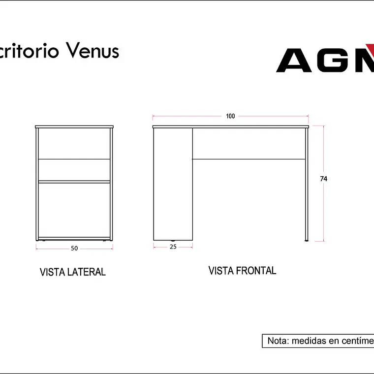 ESCRITORIO VENUS JEREZ (100 X 50 X 74 CM) 4