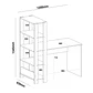 ESCRITORIO MATCH ROBLE/OFF WHITE (120 X 63 X 134,5 CM) - Miniatura 5
