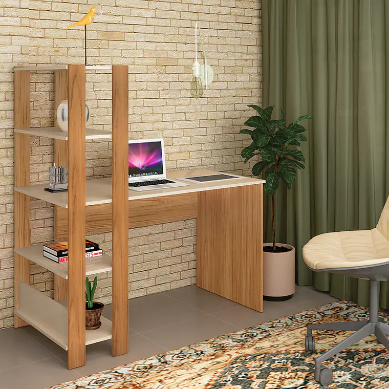 ESCRITORIO MATCH ROBLE/OFF WHITE (120 X 63 X 134,5 CM) 6