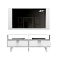 RACK CON PANEL OSLO BLANCO (RACK 136 X 39 X 54 / PANEL 136 X 72 CM) - Miniatura 1