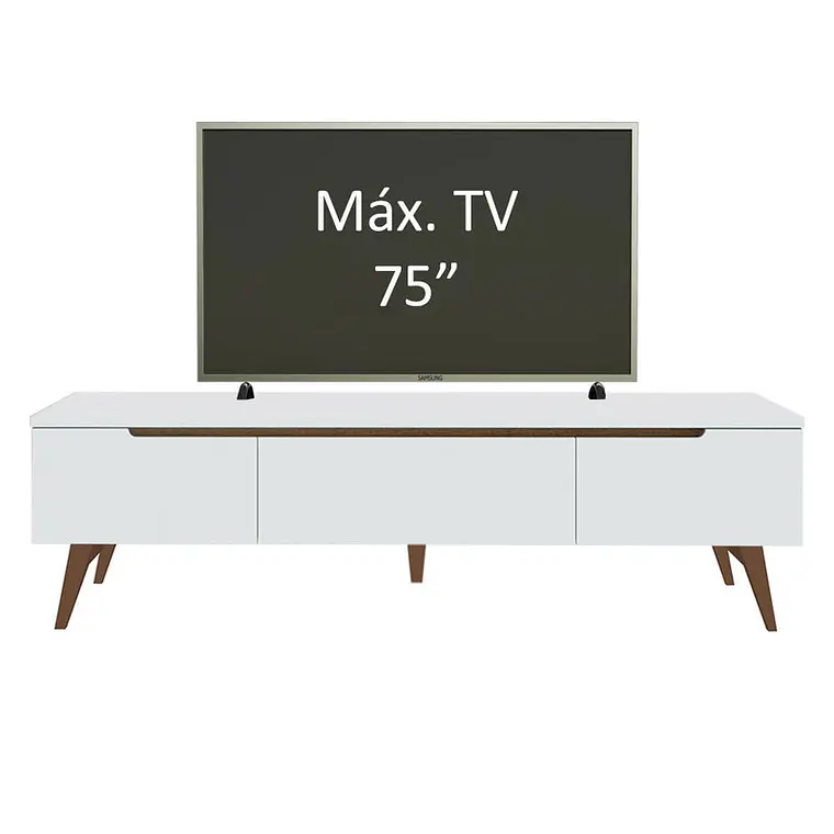 RACK PARA TV REIMS BLANCO (180 X 40 X 50 CM) 2