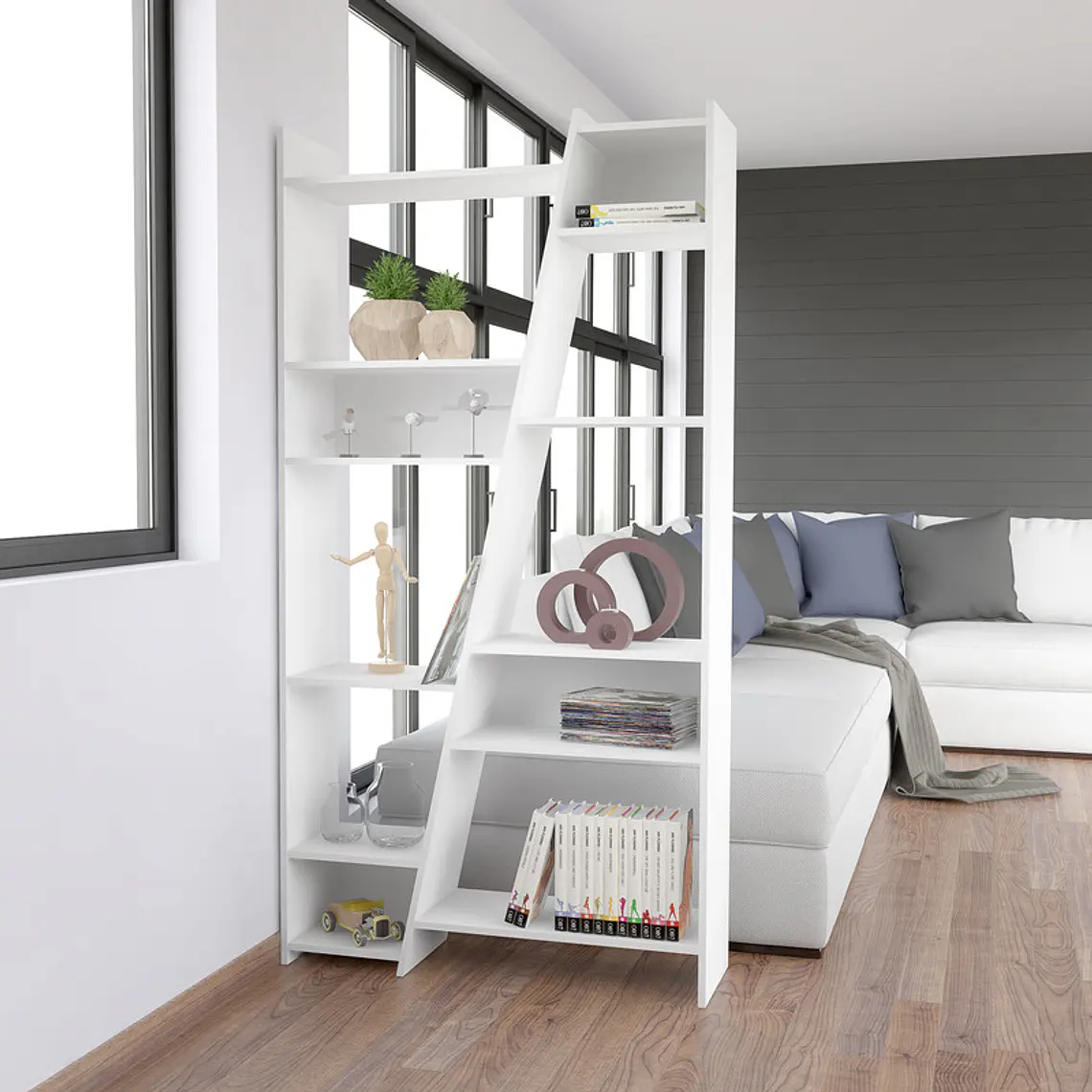 ESTANTE ZAP BLANCO (93 X 30 X 179 CM) 2
