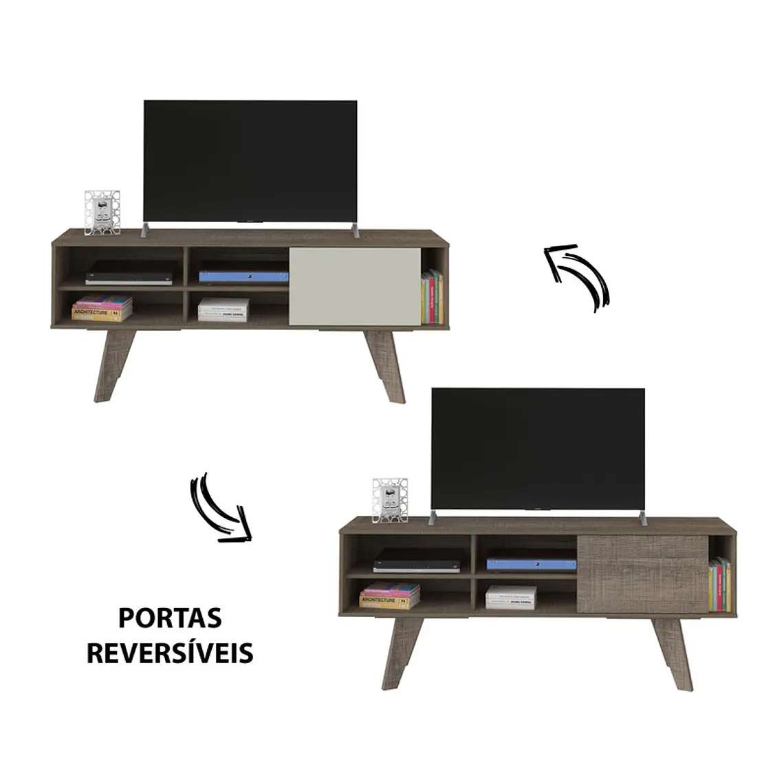 RACK VIP CANELA CON MARFIL (160 X 40 X 65 CM) 2