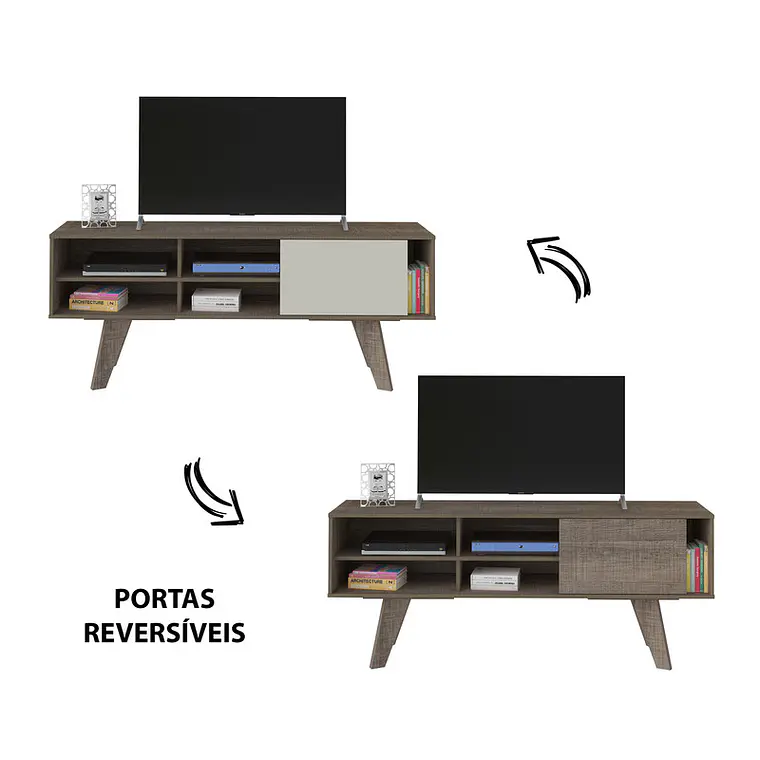 RACK VIP CANELA CON MARFIL (160 X 40 X 65 CM) 2