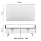 RACK CON PANEL OSLO BLANCO (RACK 136 X 39 X 54 / PANEL 136 X 72 CM) - Miniatura 3