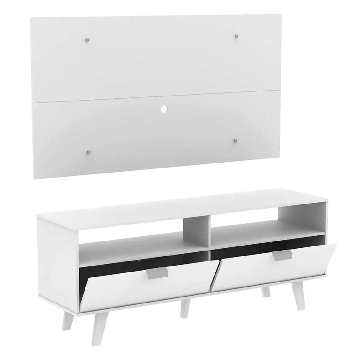RACK CON PANEL OSLO BLANCO (RACK 136 X 39 X 54 / PANEL 136 X 72 CM) 4