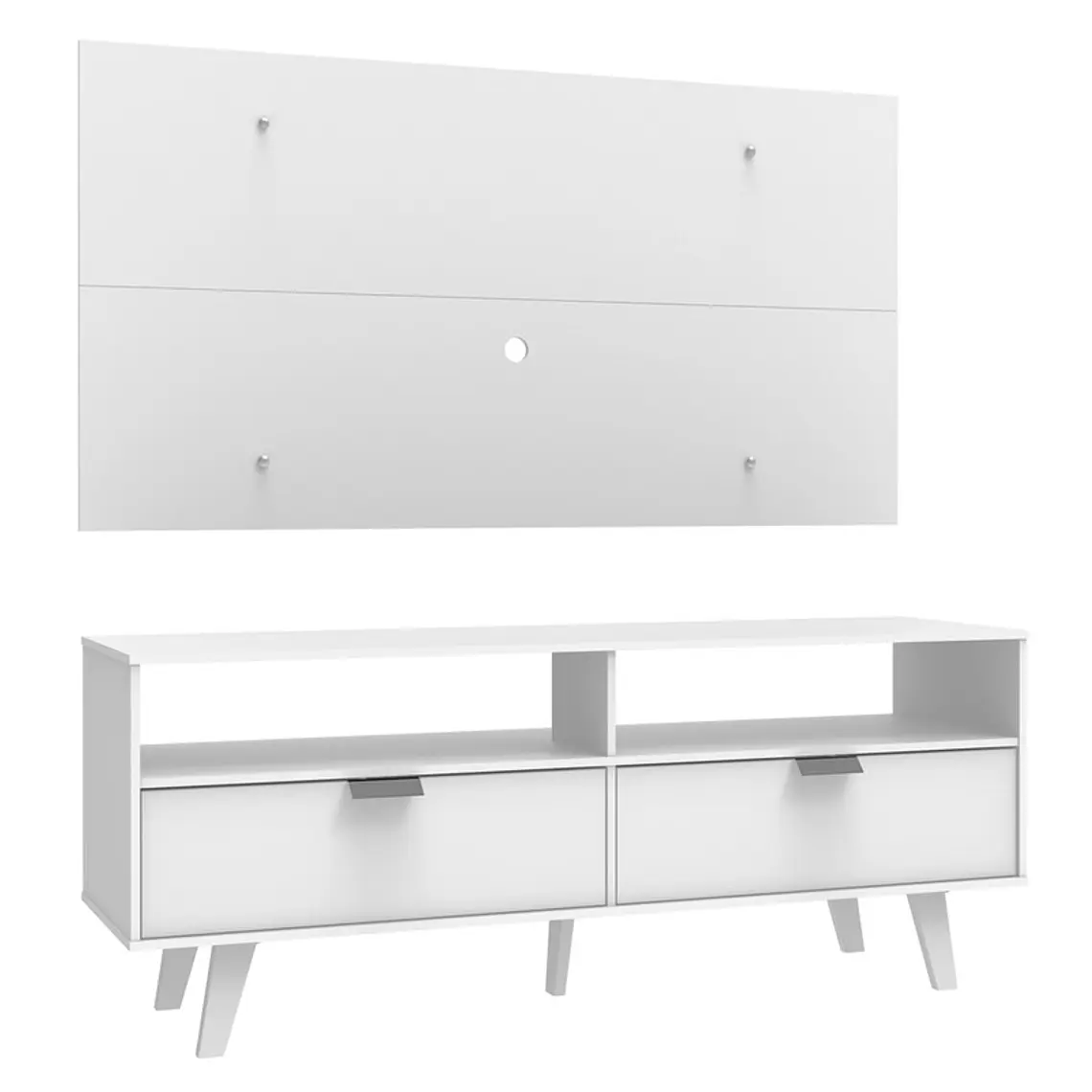 RACK CON PANEL OSLO BLANCO (RACK 136 X 39 X 54 / PANEL 136 X 72 CM) 5