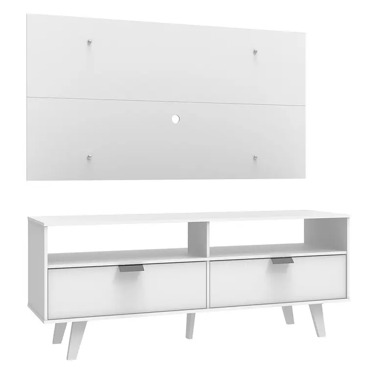 RACK CON PANEL OSLO BLANCO (RACK 136 X 39 X 54 / PANEL 136 X 72 CM) 5
