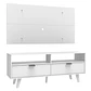 RACK CON PANEL OSLO BLANCO (RACK 136 X 39 X 54 / PANEL 136 X 72 CM) - Miniatura 5