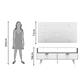 RACK CON PANEL OSLO BLANCO (RACK 136 X 39 X 54 / PANEL 136 X 72 CM) - Miniatura 6