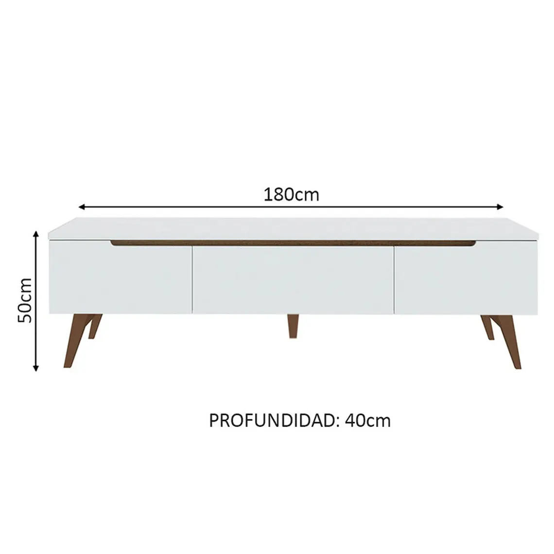 RACK PARA TV REIMS BLANCO (180 X 40 X 50 CM) 6