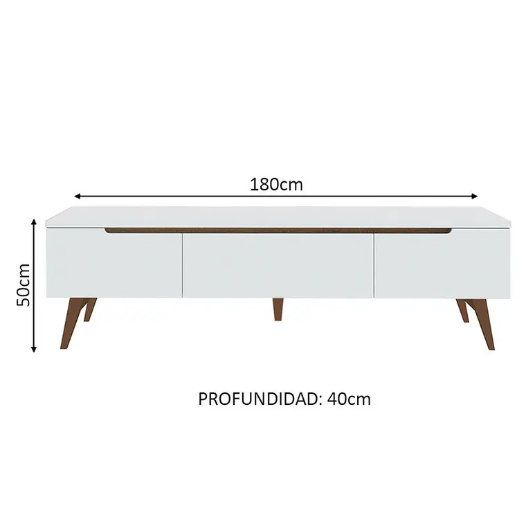 RACK PARA TV REIMS BLANCO (180 X 40 X 50 CM) 6