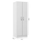 MUEBLE MULTI 2 PUERTAS BLANCO (61 X 38 X 182 CM) - Miniatura 2