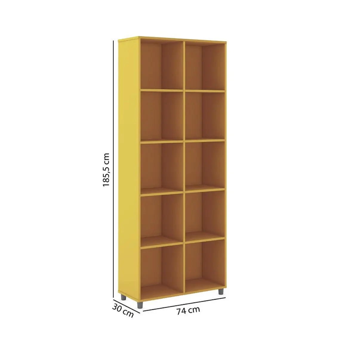 ESTANTE YIMA 10 NICHOS AMARILLO (74 X 30 X 185 CM) 3