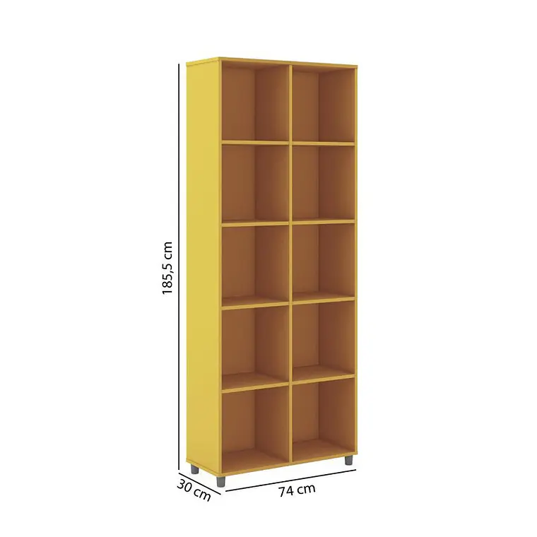 ESTANTE YIMA 10 NICHOS AMARILLO (74 X 30 X 185 CM) 3