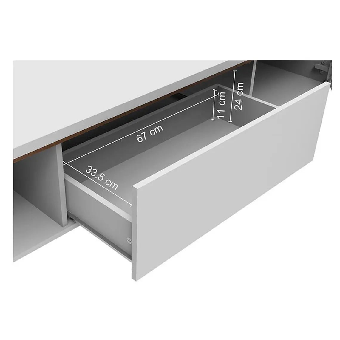 RACK PARA TV REIMS BLANCO (180 X 40 X 50 CM) 3