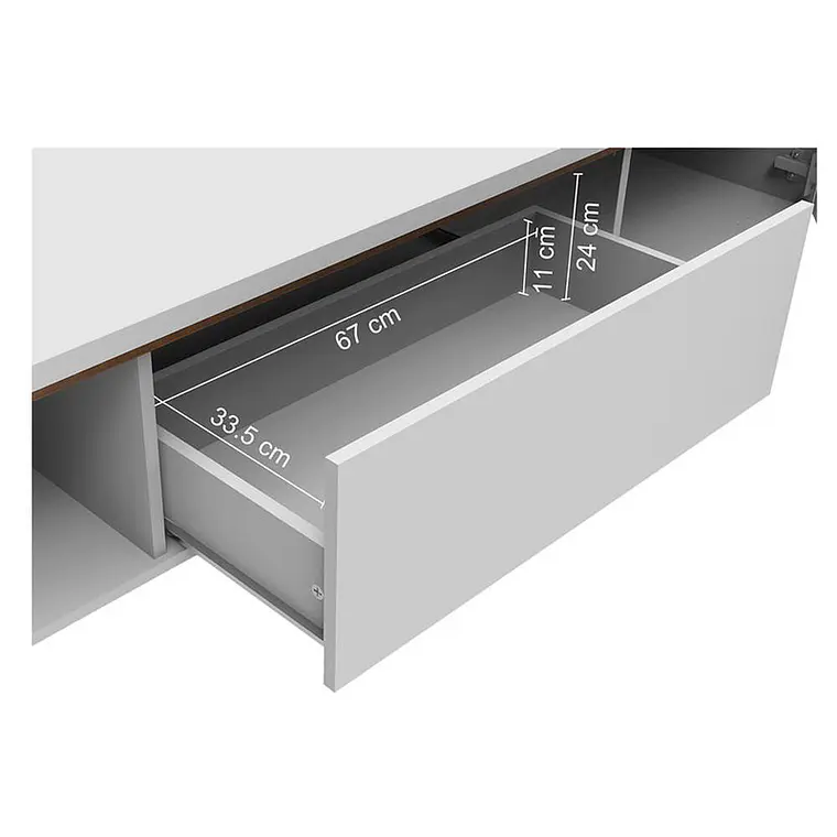 RACK PARA TV REIMS BLANCO (180 X 40 X 50 CM) 3