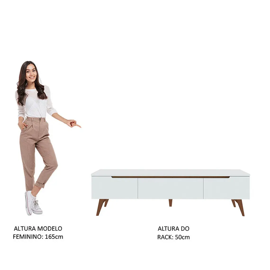 RACK PARA TV REIMS BLANCO (180 X 40 X 50 CM) 5