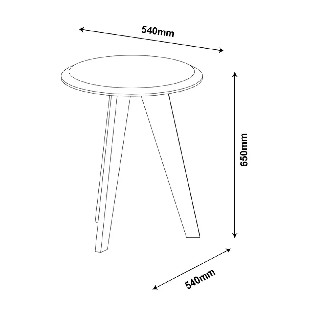 MESA DE APOIO ELLIS BRANCO (54 X 54 X 65 CM) 3