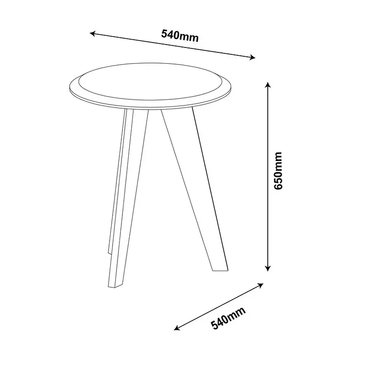 MESA DE APOIO ELLIS BRANCO (54 X 54 X 65 CM) 3