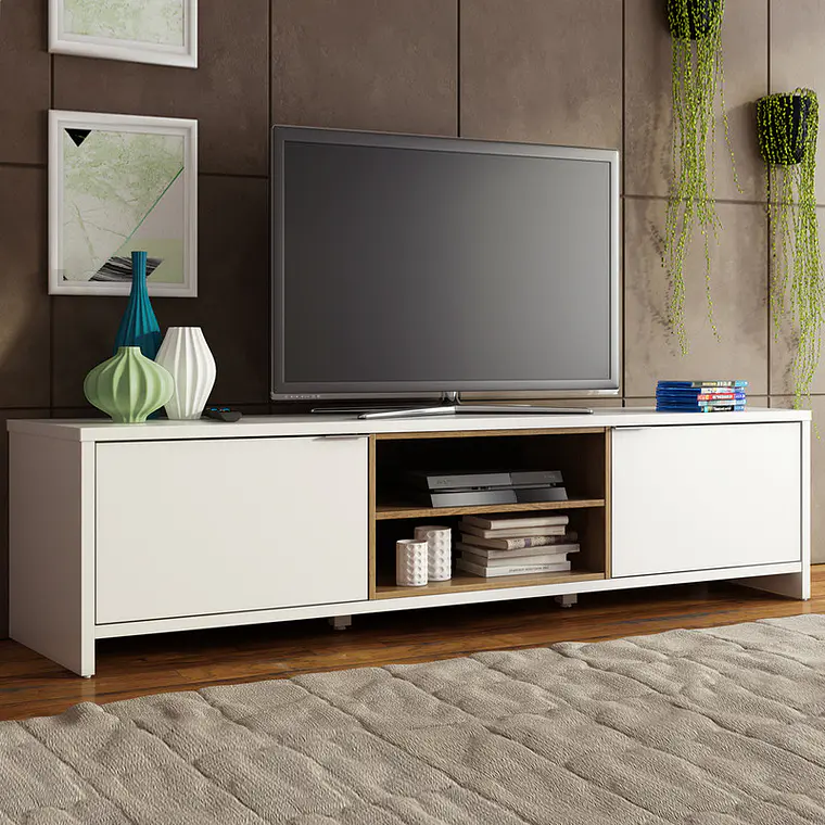 RACK PARA TV METZ BLANCO (180 X 39 X 48 CM) 3