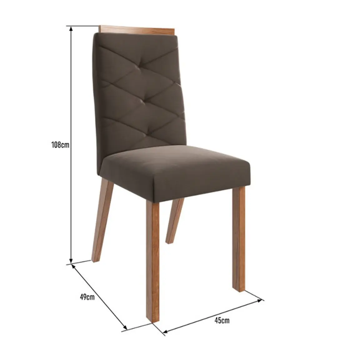 COMEDOR CRUZ VIDRIO NEGRO CON 6 SILLAS JOLI MARRÓN (160 X 90 X 78 CM) 3