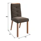 COMEDOR CRUZ VIDRIO NEGRO CON 6 SILLAS JOLI MARRÓN (160 X 90 X 78 CM) - Miniatura 3