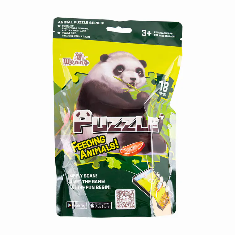  PUZZLE OSO PANDA + FIGURA (18 PIEZAS) 1
