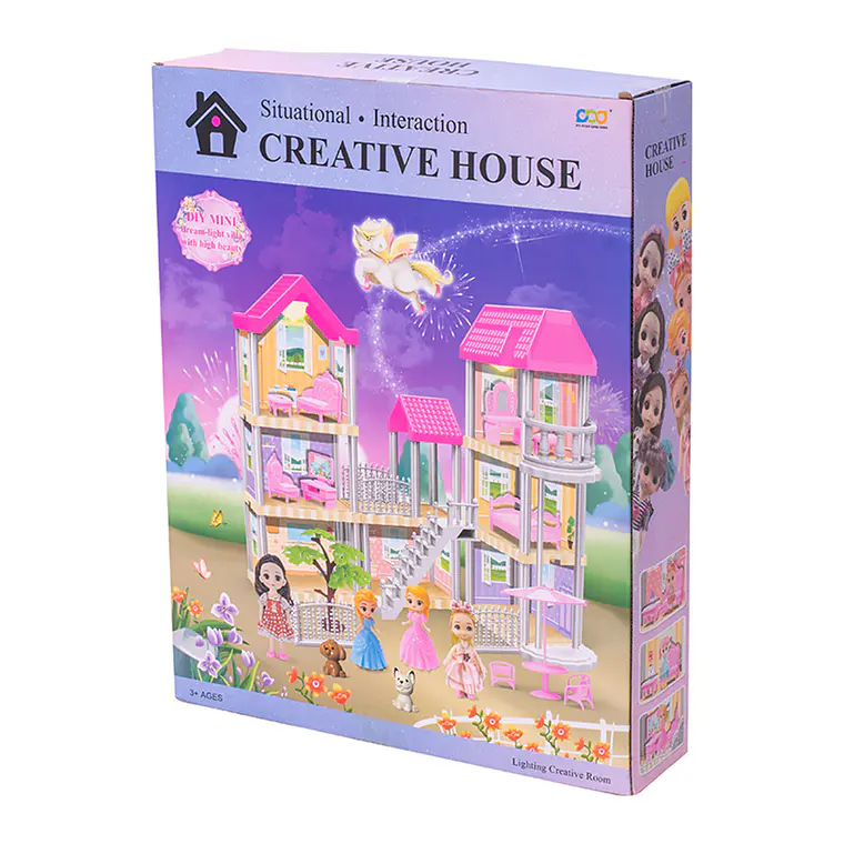  CASA DE MUÑECA ARMABLE C/LUZ (43 x 44 x 27 cm) 3