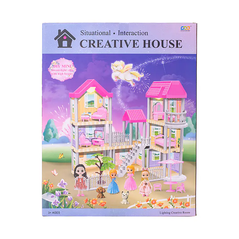  CASA DE MUÑECA ARMABLE C/LUZ (43 x 44 x 27 cm) 4