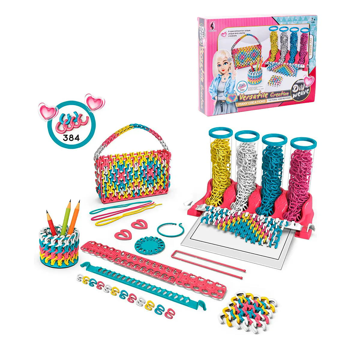  SET CARTERA Y BRAZALETE PARA ARMAR (384 PIEZAS)  1