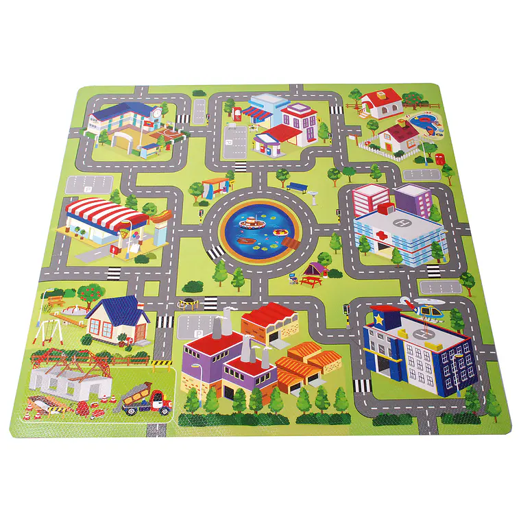  ALFOMBRA GOMA EVA DISEÑO  CIUDAD (81 x 81 cm) 1