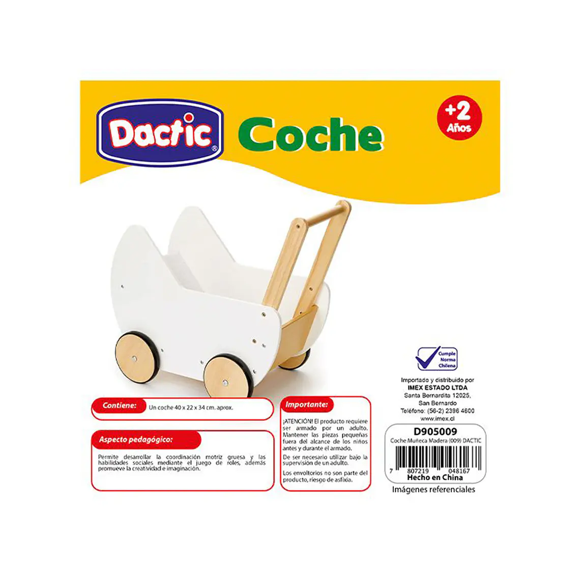  COCHE MUÑECA MADERA (38 x 24 x 4 cm) 2
