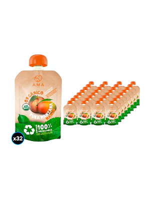 PACK 32 UNID- PURÉ MANZANA MANGO ORGÁNICO 90G (FECHA DE VENCIMIENTO: 11-10-26)