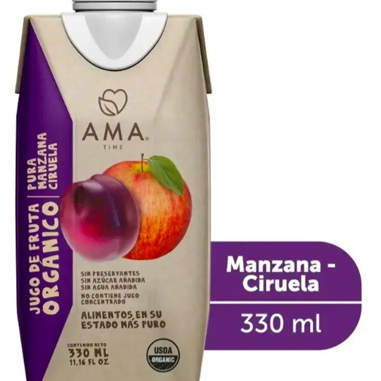 PACK 18 UNID- JUGO MANZANA CIRUELA ORGÁNICO 330CC (FECHA DE VENCIMIENTO: 03-12-26) 3