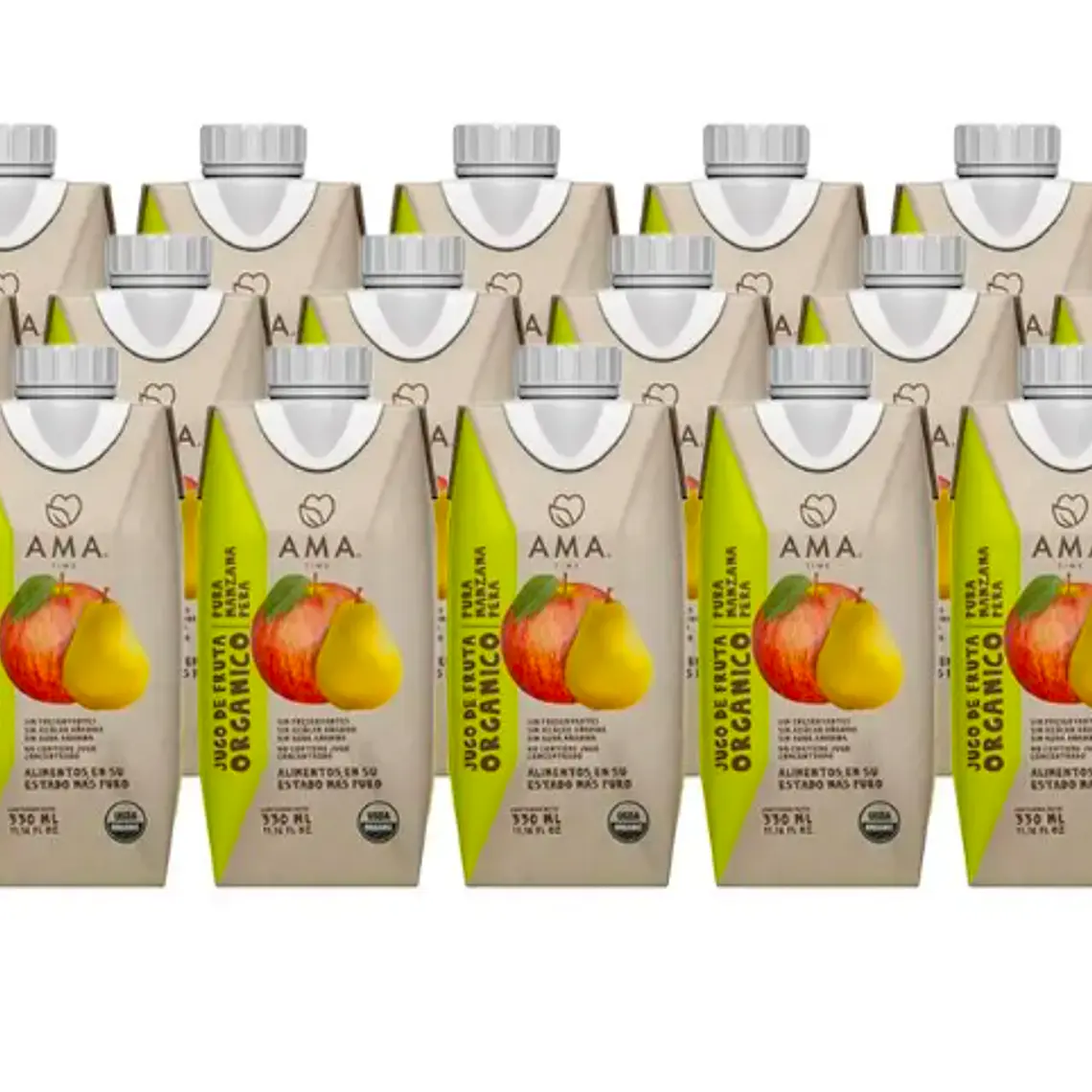 PACK 18 UNID- JUGO MANZANA PERA ORGÁNICO 330CC (FECHA DE VENCIMIENTO: 24-12-26) 1