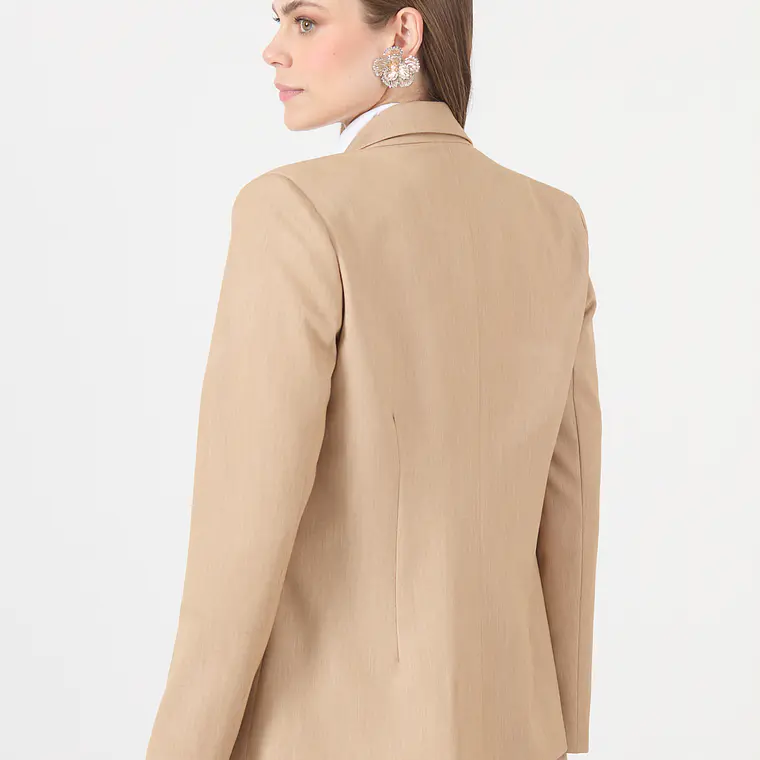 CHAQUETA CUELLO SASTRE BEIGE (TALLA 38 a 44) 5