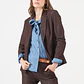 CHAQUETA CUELLO SASTRE CHOCOLATE (TALLA 40 y 42) - Miniatura 1