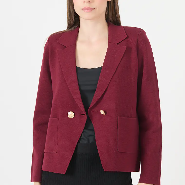CHAQUETA CUELLO V FRAMBUESA (TALLA M a XL) 4