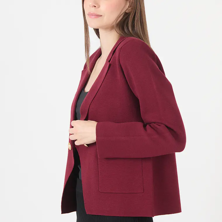 CHAQUETA CUELLO V FRAMBUESA (TALLA M a XL) 5