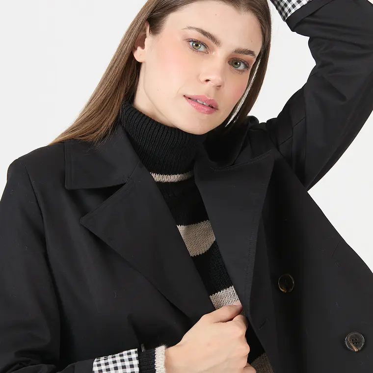 CHAQUETA CUELLO SASTRE NEGRO (TALLA M a XL) 2