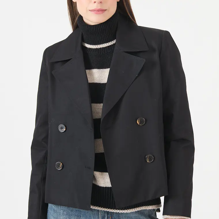 CHAQUETA CUELLO SASTRE NEGRO (TALLA M a XL) 3