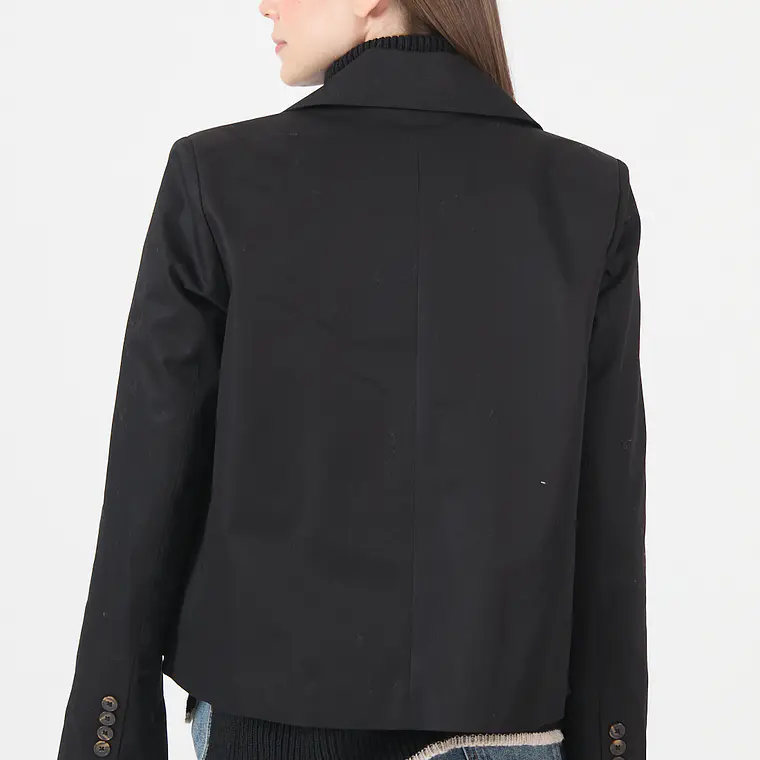 CHAQUETA CUELLO SASTRE NEGRO (TALLA M a XL) 5